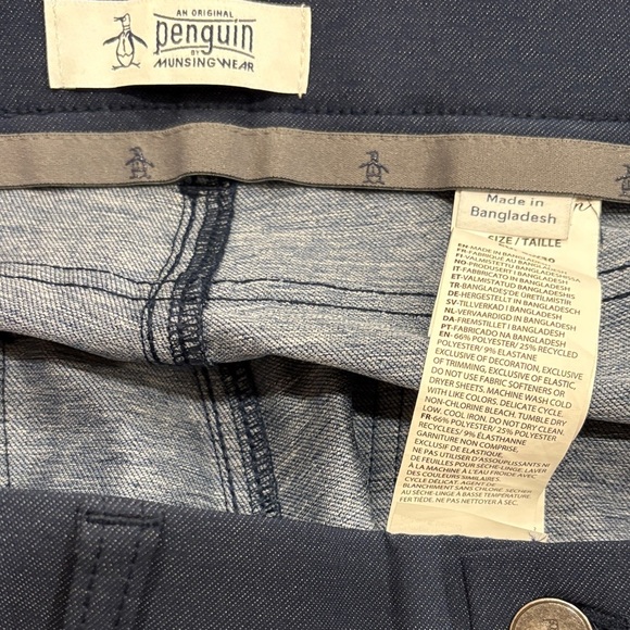 Original Penguin Stretch Navy Blue Pants 34x30 - Picture 5 of 6